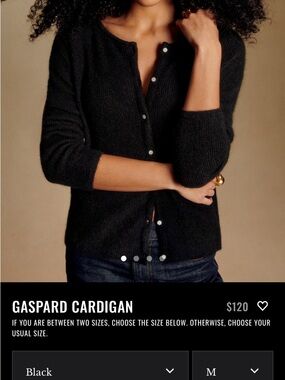Sezane Black Gaspard Cardigan